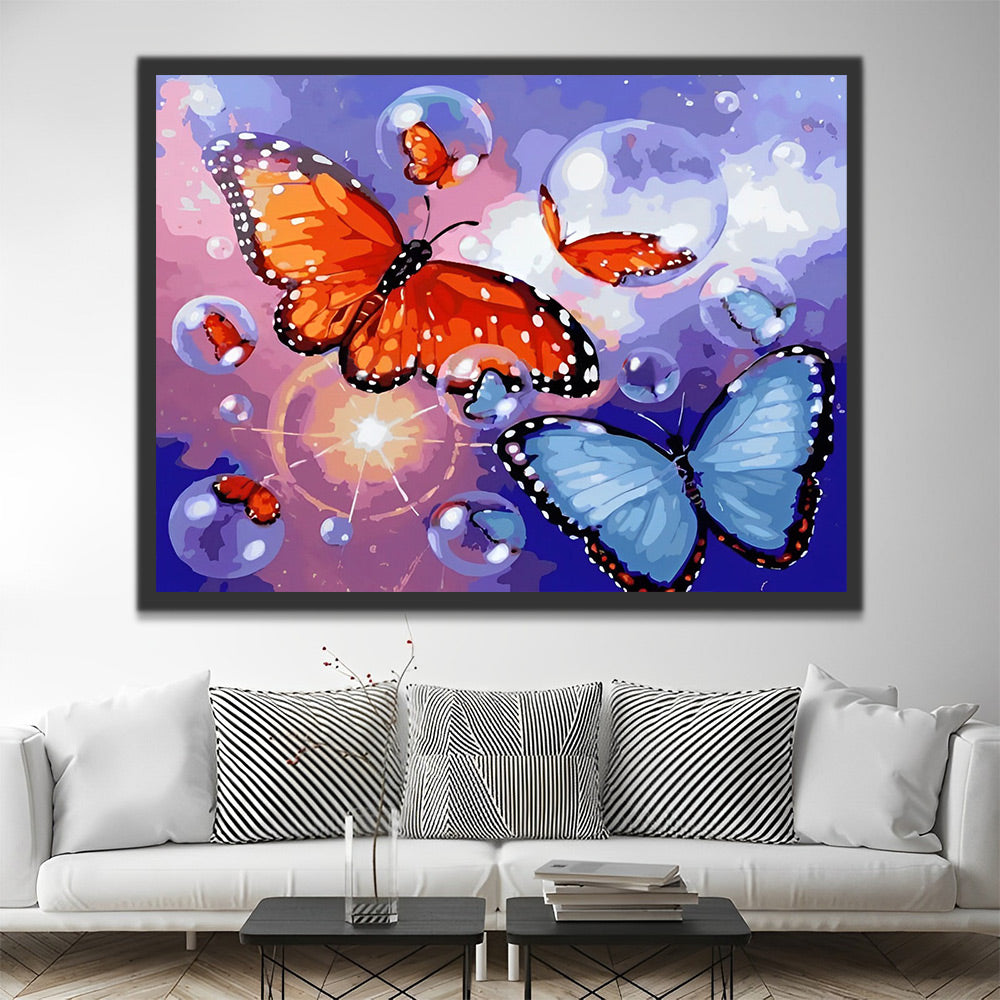 Mariposas y Burbujas Pintar por Números