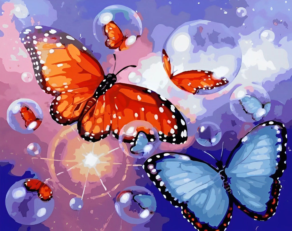 Mariposas y Burbujas Pintar por Números
