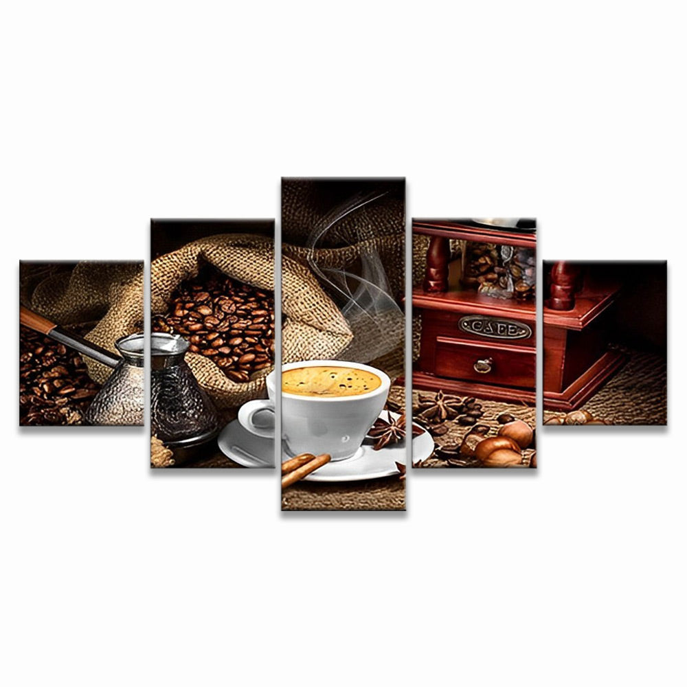Material de Café 5 Partes Pintar por Números