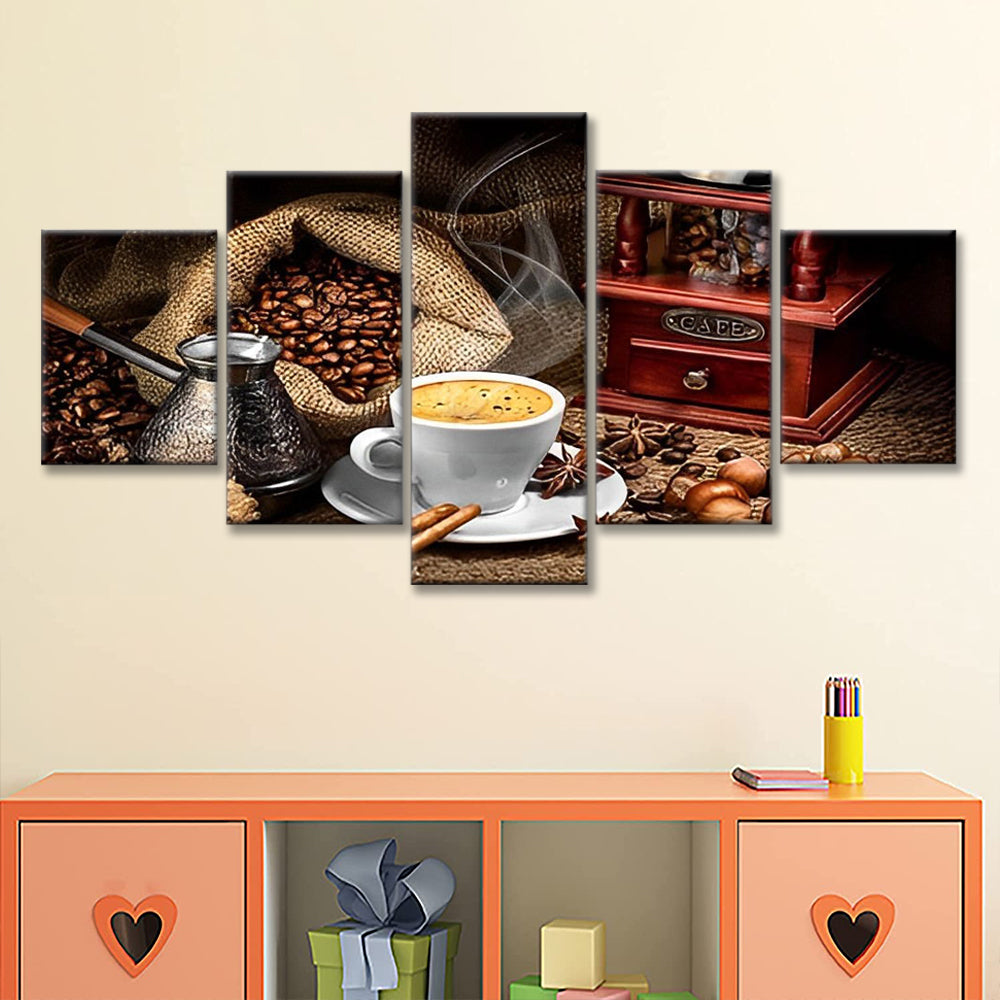 Material de Café 5 Partes Pintar por Números