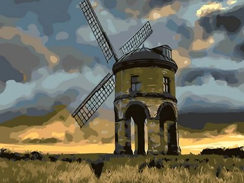 Molino de Viento en el Lugar Despoblado Pintar por Números