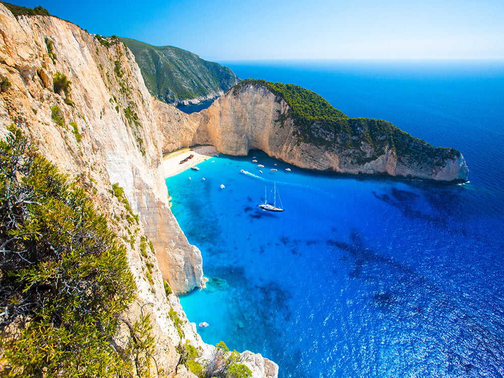 Montañas y Mar Azul Visto Aéreo Pintar por Números0