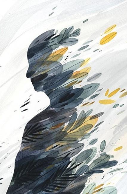 Mujer de Hojas en el Viento Pintar por Números
