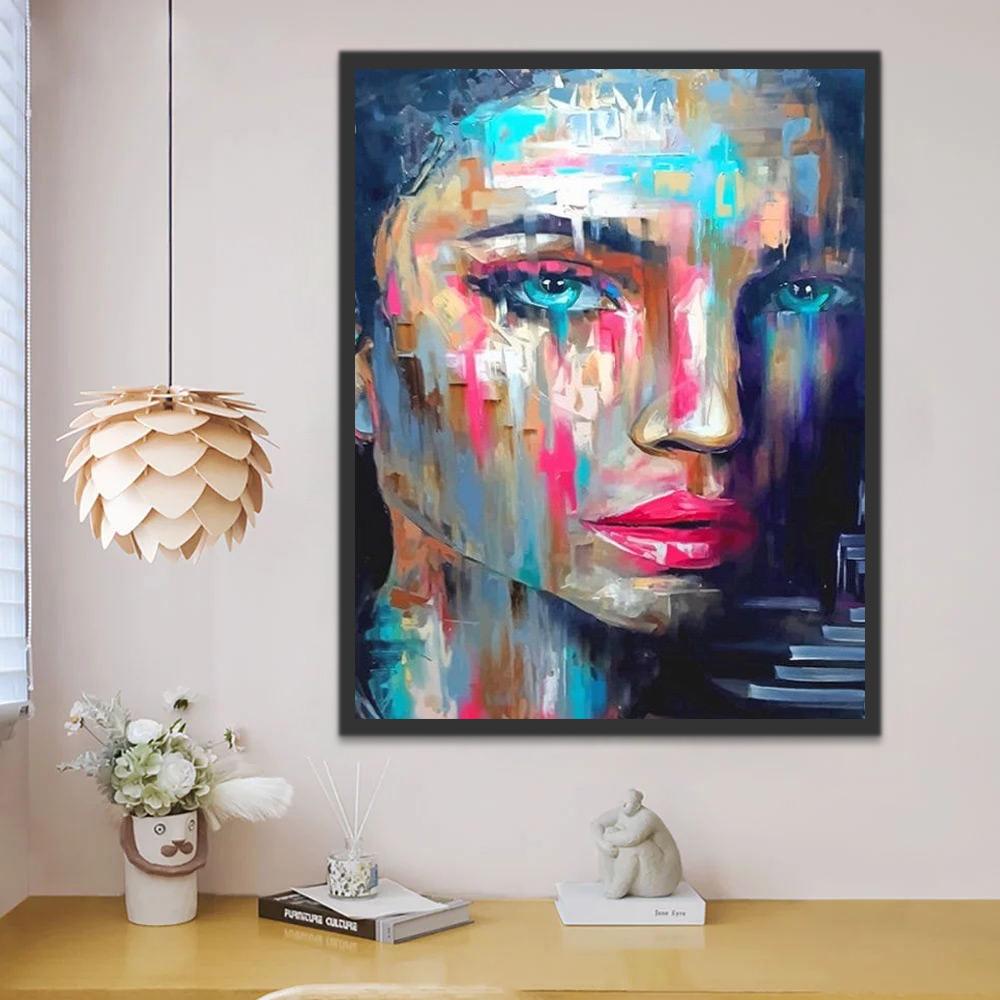 Mujer de los Ojos Azules Pintar por Números
