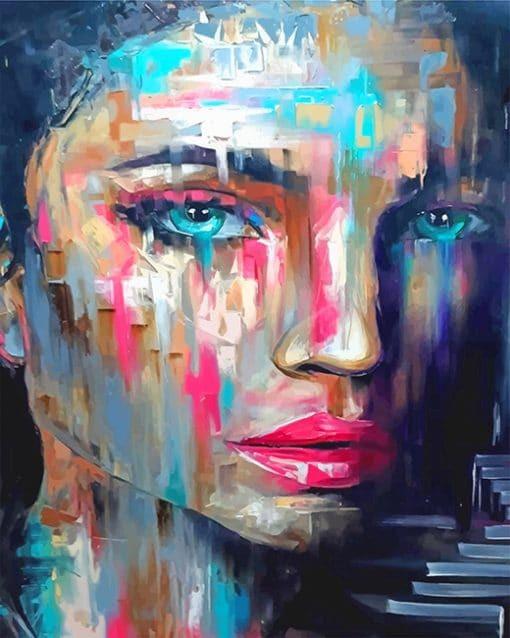 Mujer de los Ojos Azules Pintar por Números