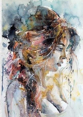 Mujer de Pelo Colorido Pintar por Números