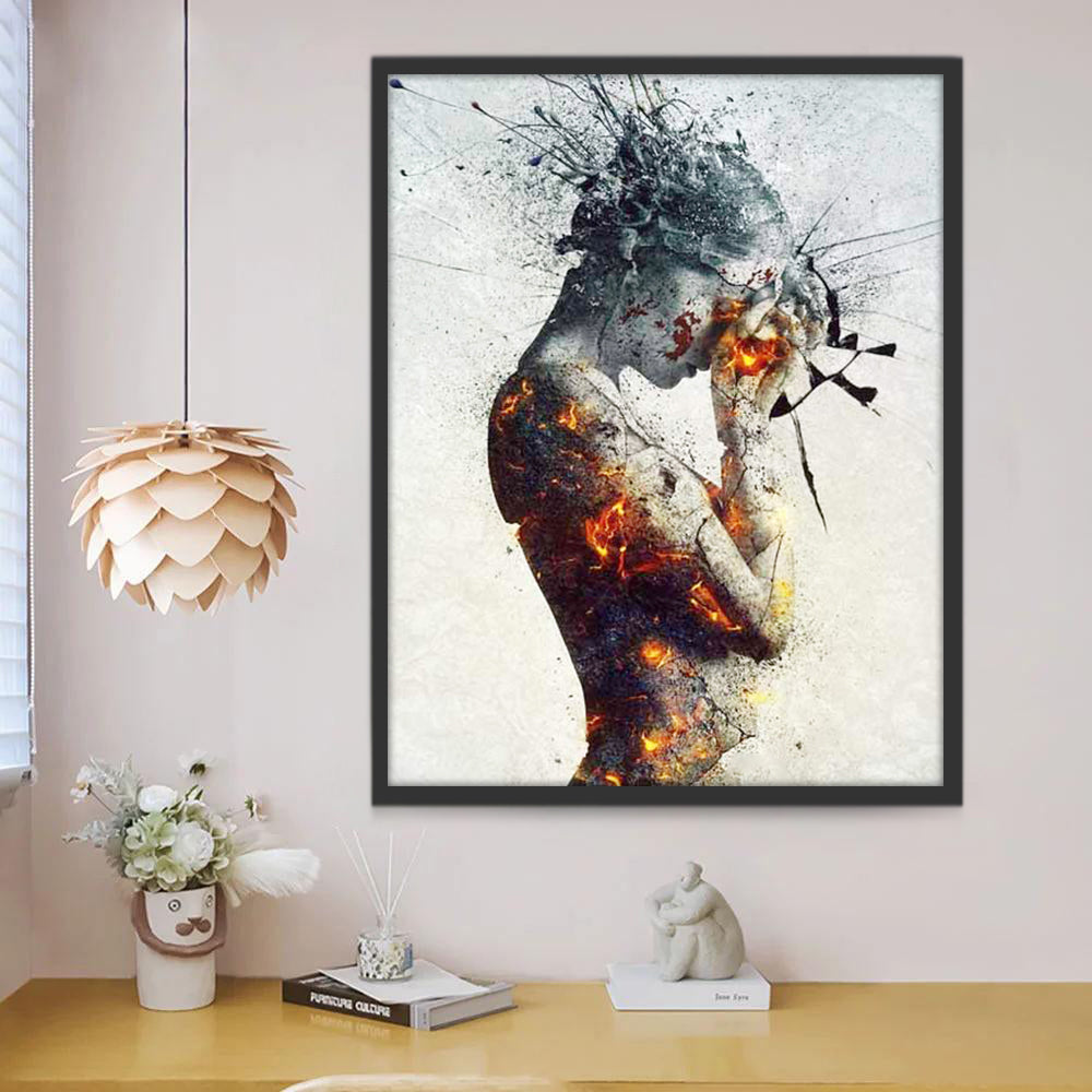 Mujer en Blanco y Negro Pintar por Números