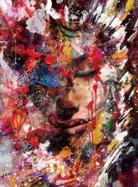 Mujer en Estilo Abstracto Pintar por Números