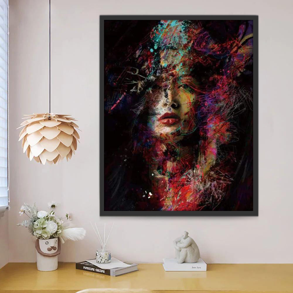 Mujer en la Oscuridad Pintar por Números