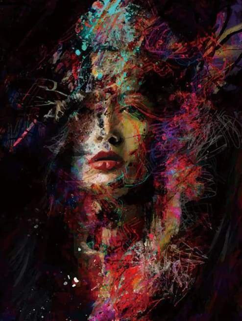 Mujer en la Oscuridad Pintar por Números