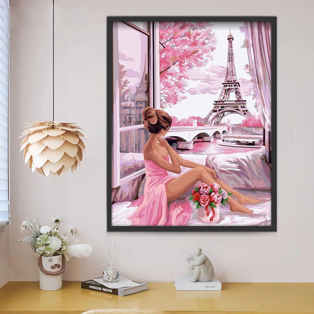 Mujer en un Hotel de París Pintar por Números