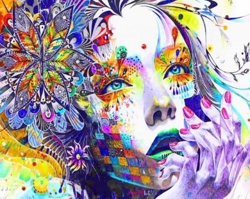 Mujer y Patrones Intrincados Pintar por Números