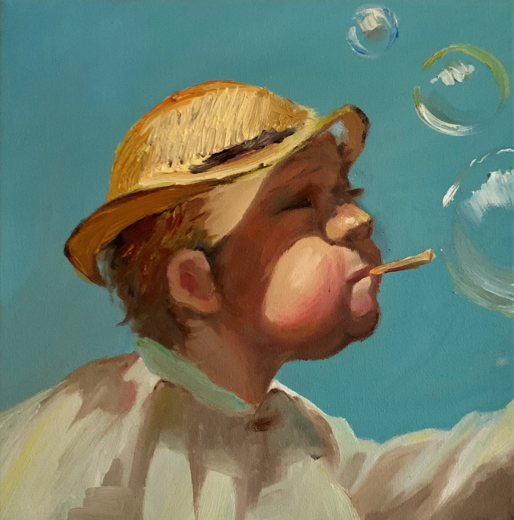 Niño Jugando con Burbujas Pintar por Números