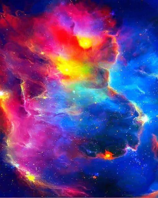 Nube Colorida de Gas Nebulosa Pintar por Números