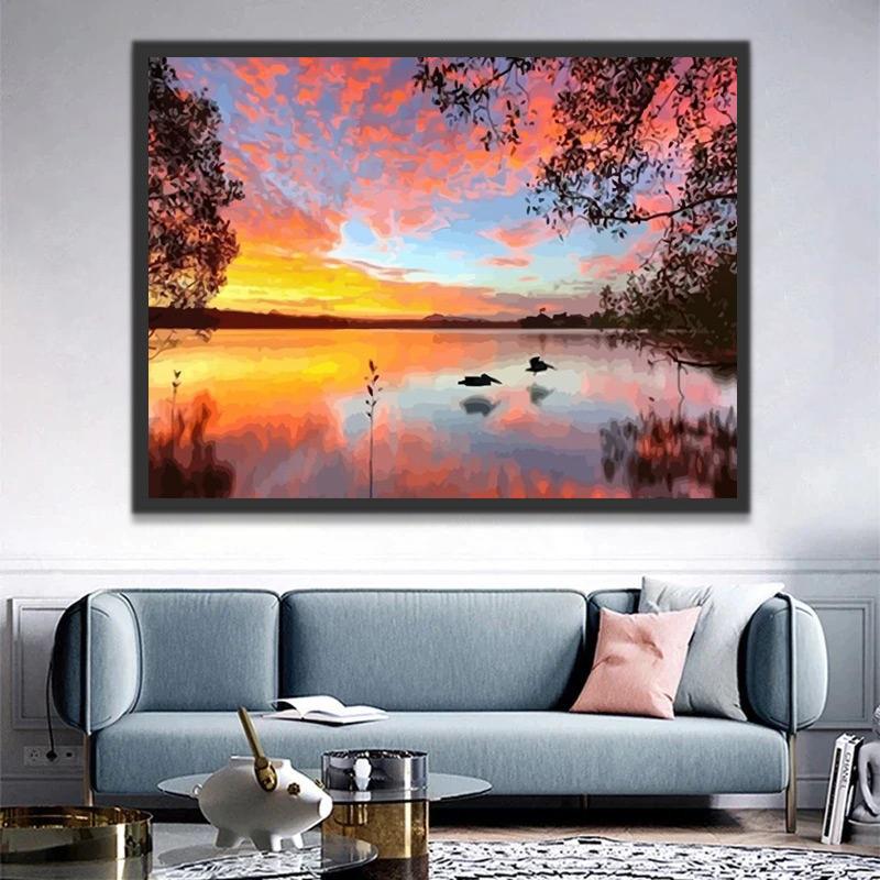 Nubes Hermosas y Barcos en Agua Pintar por Números