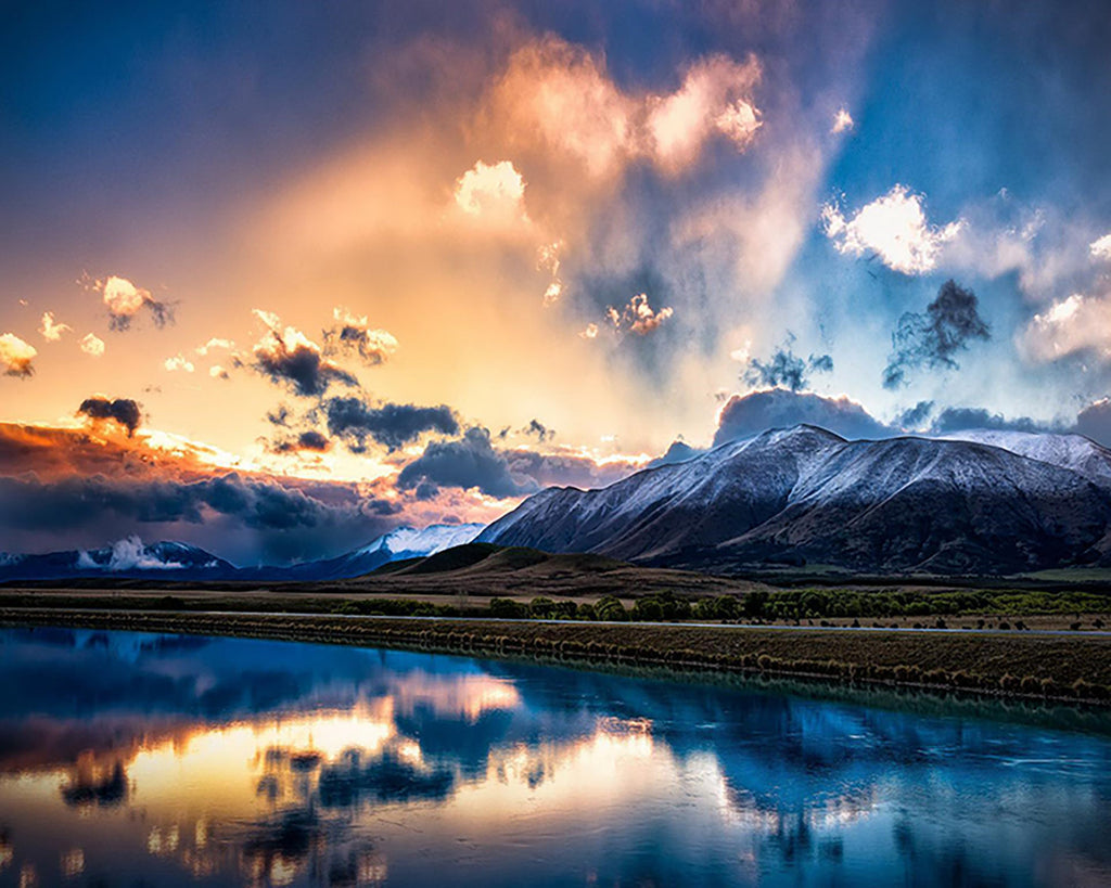 Nubes y Montañas en el Agua Pintar por Números