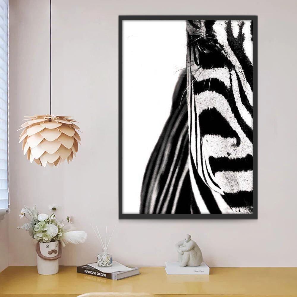 Ojo de Cebra con Fondo Blanco Pintar por Números