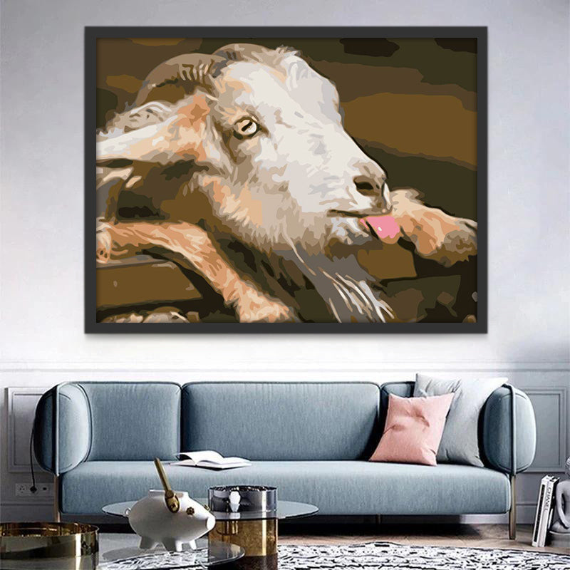 Oveja Sacando Su Lengua Pintar por Números