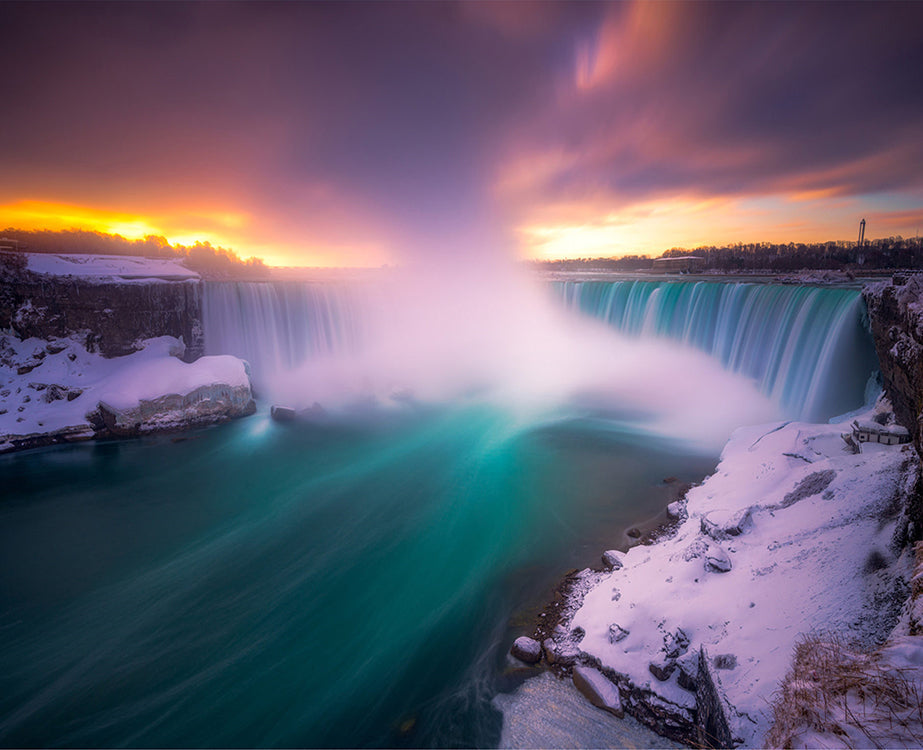 Paisaje de Cascada en Invierno Pintar por Números
