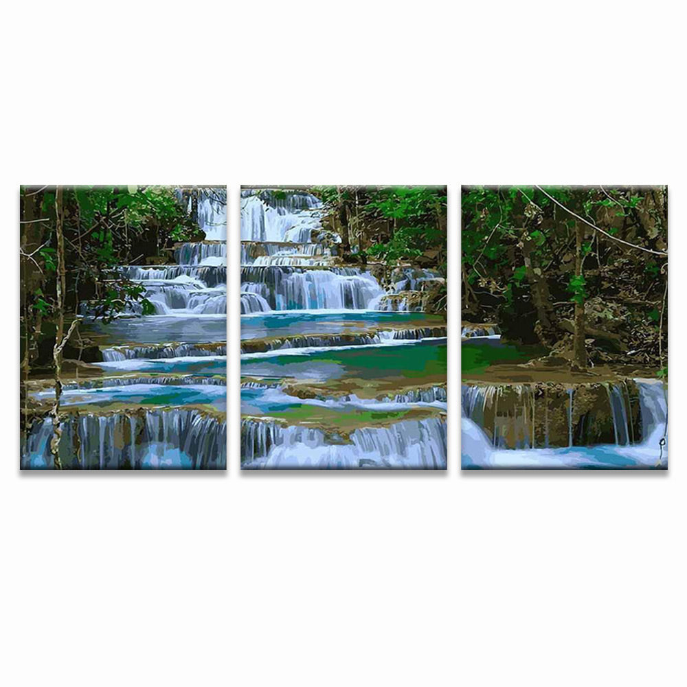 Paisaje de Cascada Pequeña 3 Partes Pintar por Números