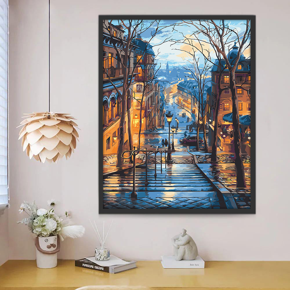 Paisaje de la Noche en la Ciudad Pintar por Números