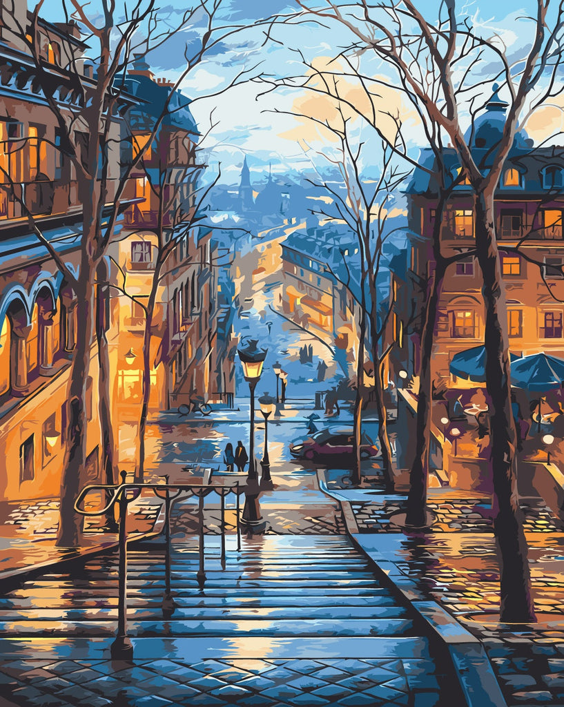 Paisaje de la Noche en la Ciudad Pintar por Números