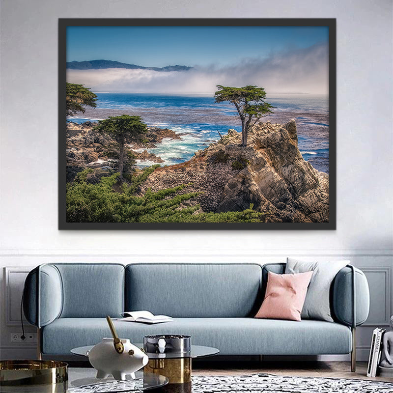 Paisaje de Mar con Rocas y Árboles Pintar por Números
