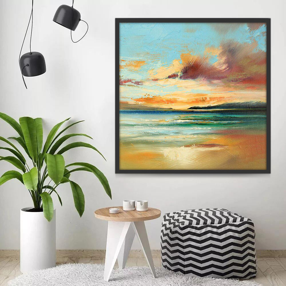 Paisaje de Mar y Cielo con Nubes Pintar por Números