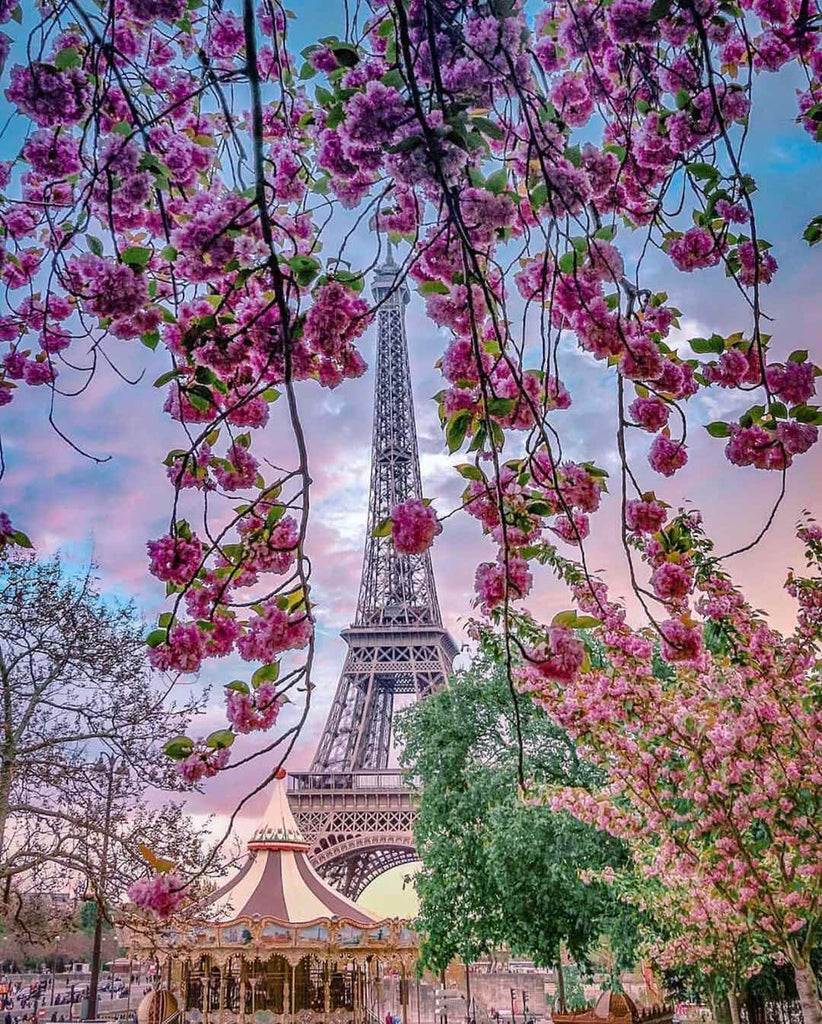 Paisaje de París en Primavera Pintar por Números