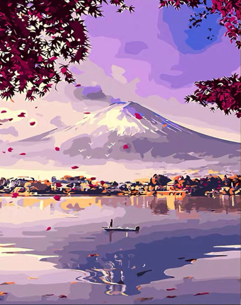 Paisaje del Monte Fuji Pintar por Números