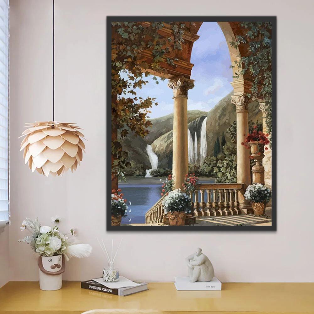 Paisaje Natural y Puertas Arqueadas Pintar por Números