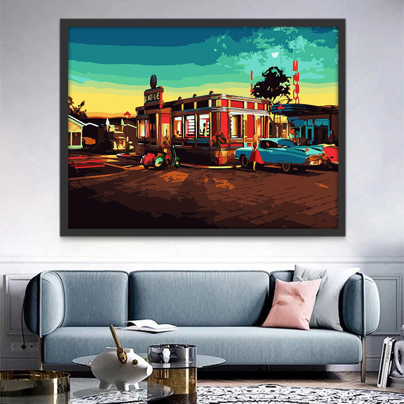 Paisaje Urbano en la Noche Pintar por Números