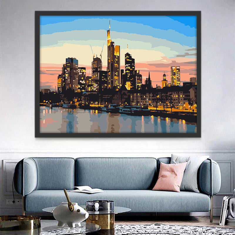 Paisaje Urbano en Lado del Río Pintar por Números
