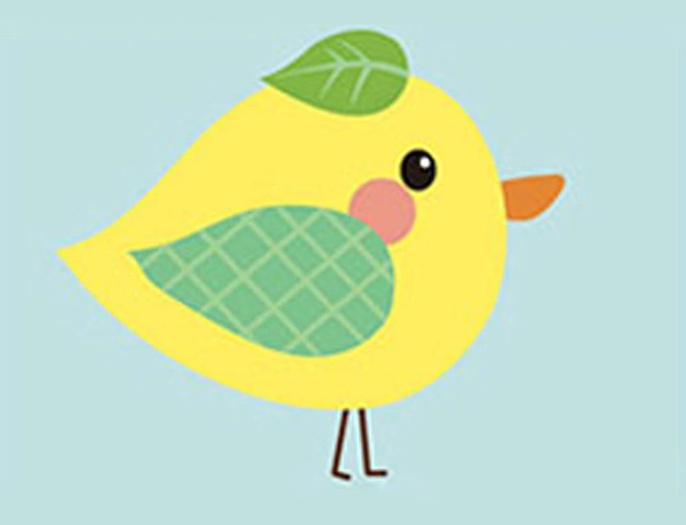 Pajarito Adorable Amarillo Pintar por Números Niños