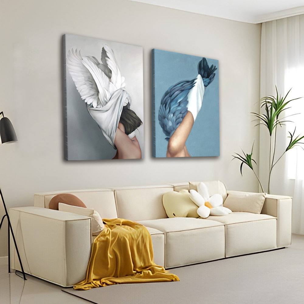 Pájaros Abstractos 2 Partes Pintar por Números