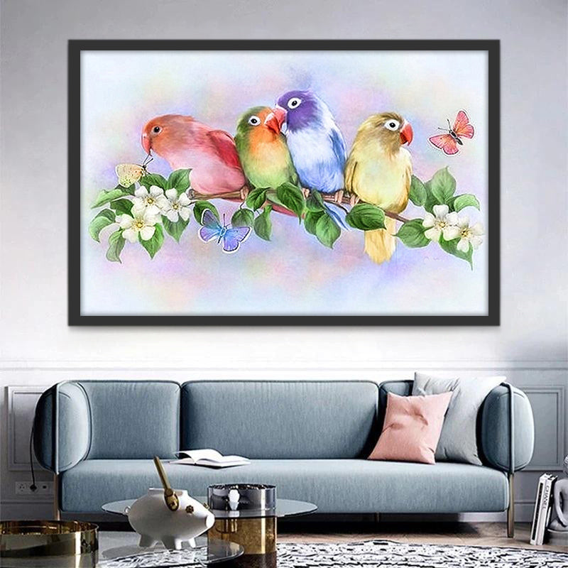 Pájaros de Colores Diferentes Pintar por Números