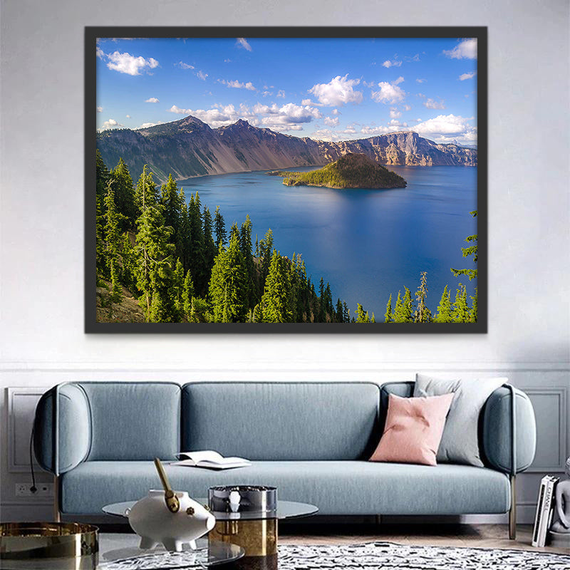 Panorama de Lago y Montañas Pintar por Números