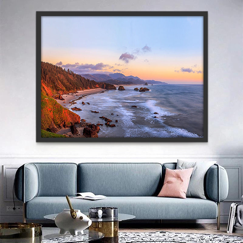 Panorama de Mar y Montañas Pintar por Números