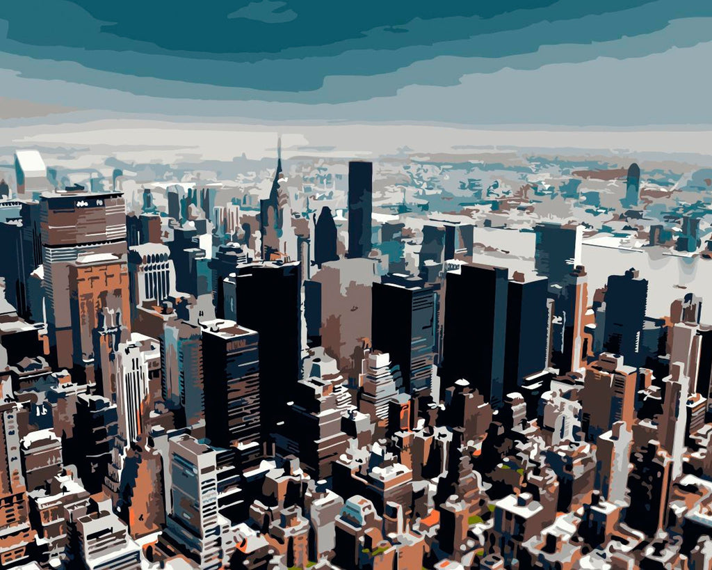 Panorama de Rascacielos Pintar por Números