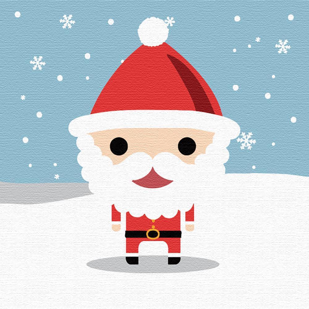 Papá Noel Lindo Pintar por Números Niños