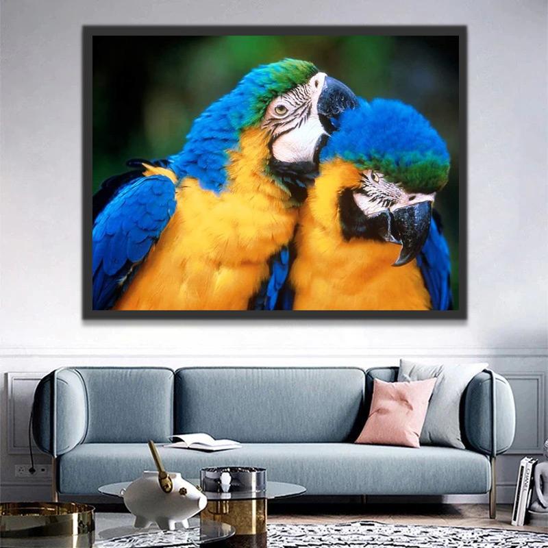 Papagayos en Amor Pintar por Números