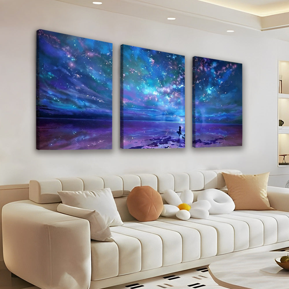 Pareja Bajo Cielo Estrellado 3 Partes Pintar por Números
