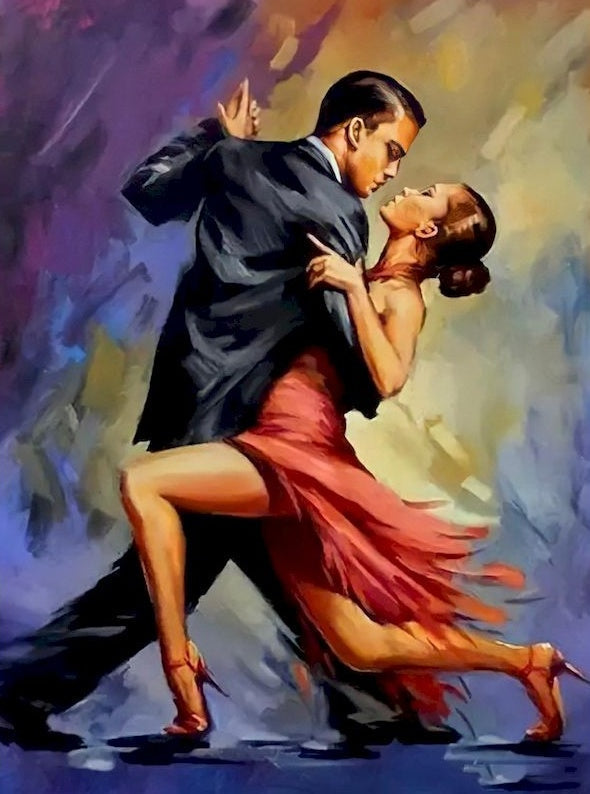 Pareja de Bailarines Bailando Pintar por Números