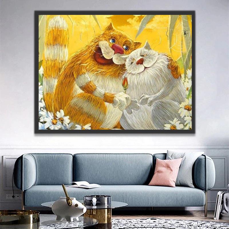Pareja de Gato Pintar por Números