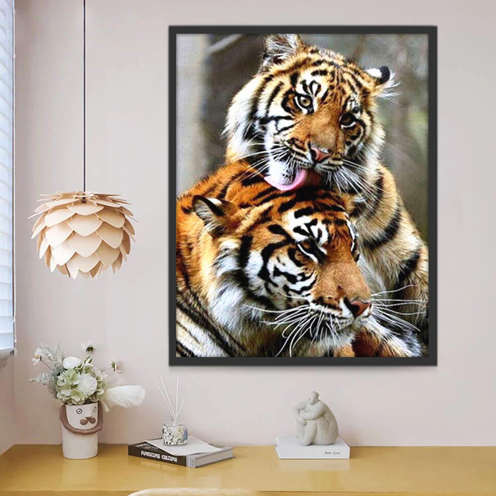 Pareja de Tigres Pintar por Números
