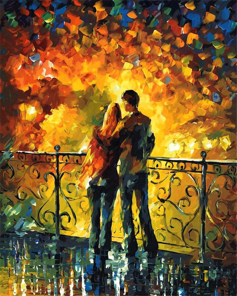 Pareja en la Noche Pintar por Números