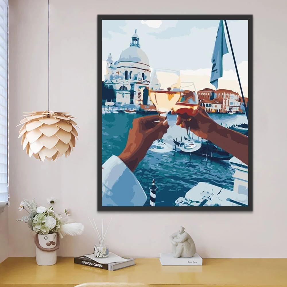 Pareja y Basílica Della Salute Pintar por Números