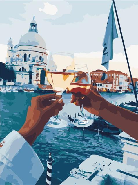 Pareja y Basílica Della Salute Pintar por Números
