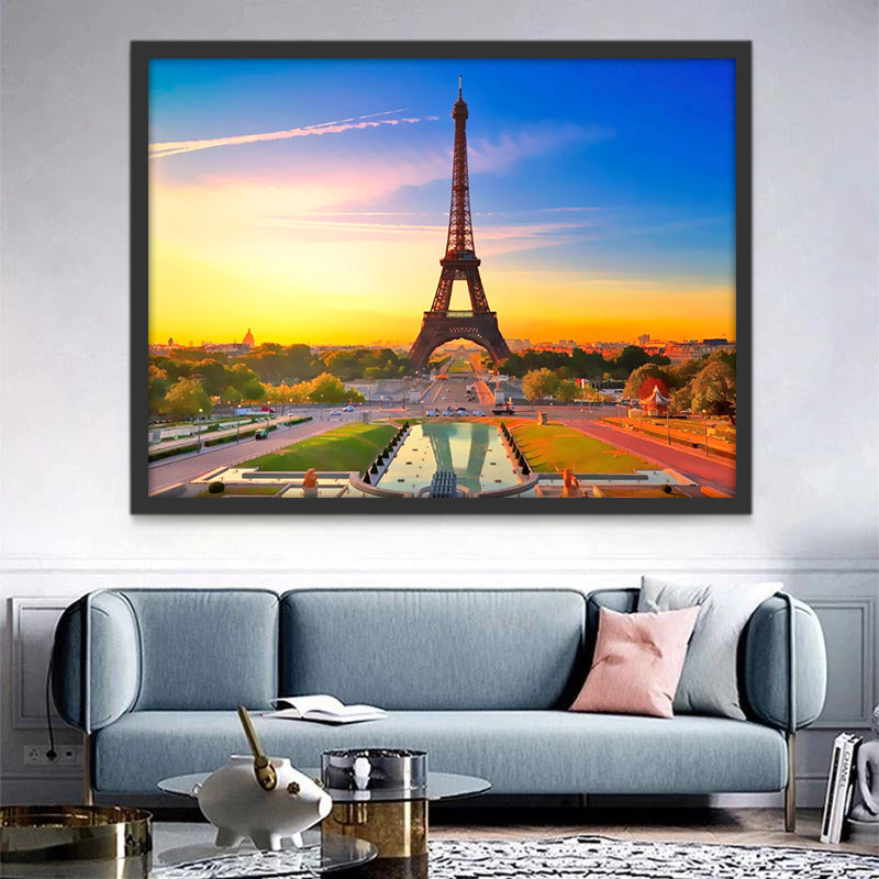 París con Torre Eiffel al Atardecer Pintar por Números