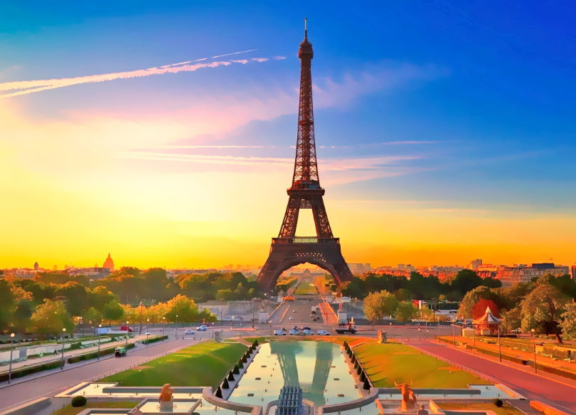 París con Torre Eiffel al Atardecer Pintar por Números